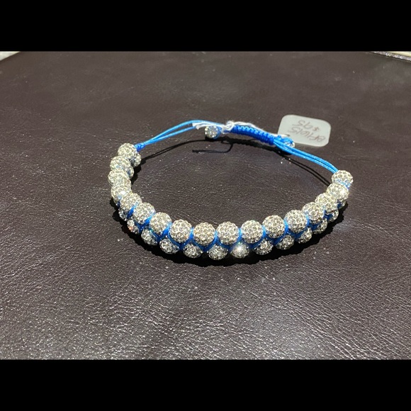 Crystal Macrame Royal Blue Bracelet - Picture 3 of 6